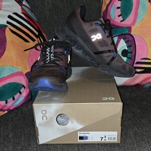On Cloud Cloudsurfer Black and Cobalt Sneakers w/box